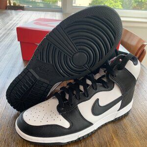 Nike Dunk High Women's Panda Sneakers Black White Size 7.5 DD1869-107